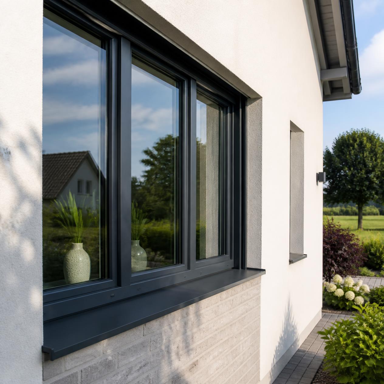Weißes Kunststofffenster fachgerecht eingebaut – Jürgen Lüning Bauelemente, Schlangen